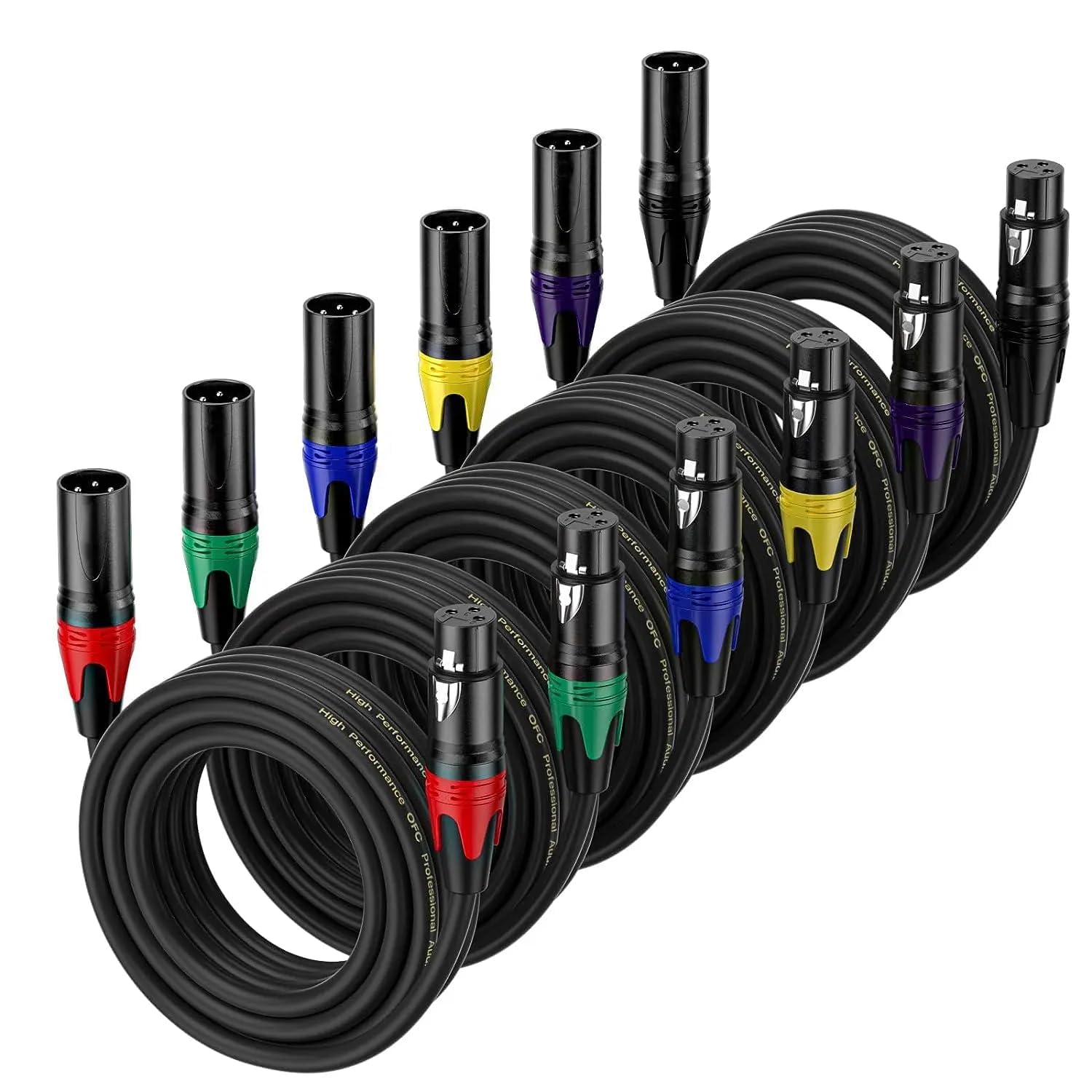 DEVICE OF URBAN INFOTECH XLR Cable, XLR Male to Female XLR Speaker Cable Gold-Plated 3-pin XLR Mic Cable XLR Microphone Cable (6 Pack, 3Meter)-image-32