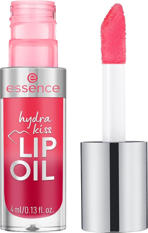 essence Hydra Kiss Lip Oil, Tinted Glossy Finish (03 | Pink Champagne) | Hydrating Lip Gloss, Non-Sticky, with Hyaluronic Acid, Jojoba Oil, & Vitamin E; Vegan, Cruelty Free, Paraben Free, 0.13 fl oz