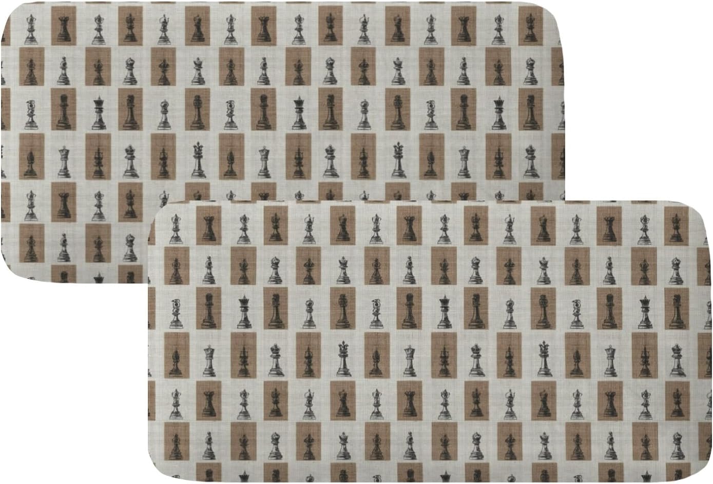 Vintage Chess Sketch Loveseat Covers Couch Covers for 2 Cushion Couch, 2-Piece Stretch Sofa Slipcovers Anti-Slip Washable Furniture Protectors for Dogs Pets