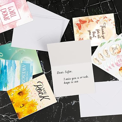 Miniatura 2 de Regalos de agradecimiento para compañeros de trabajo-24 tarjetas You Are Awome, You Rock, tarjetas de agradecimiento de aliento, tarjetas de