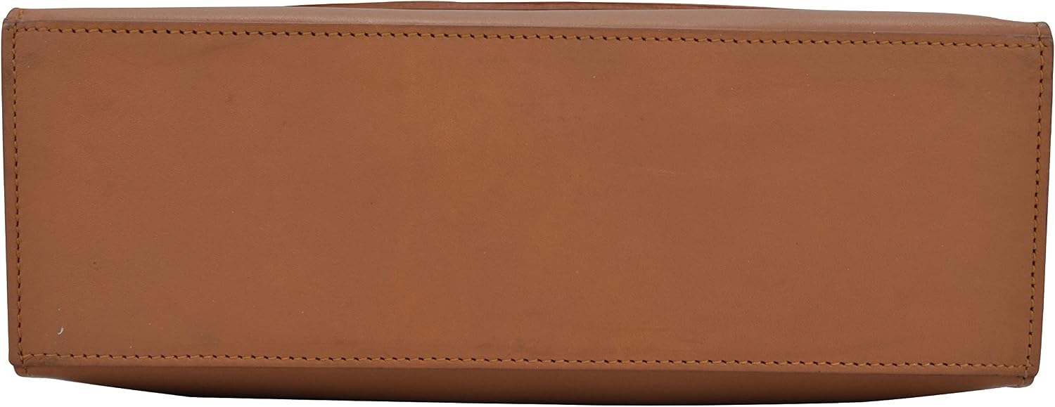 Anuschka Women's Hand-Painted Genuine Vegetable Tanned Leather Flap RFID Blocking Messenger Crossbody