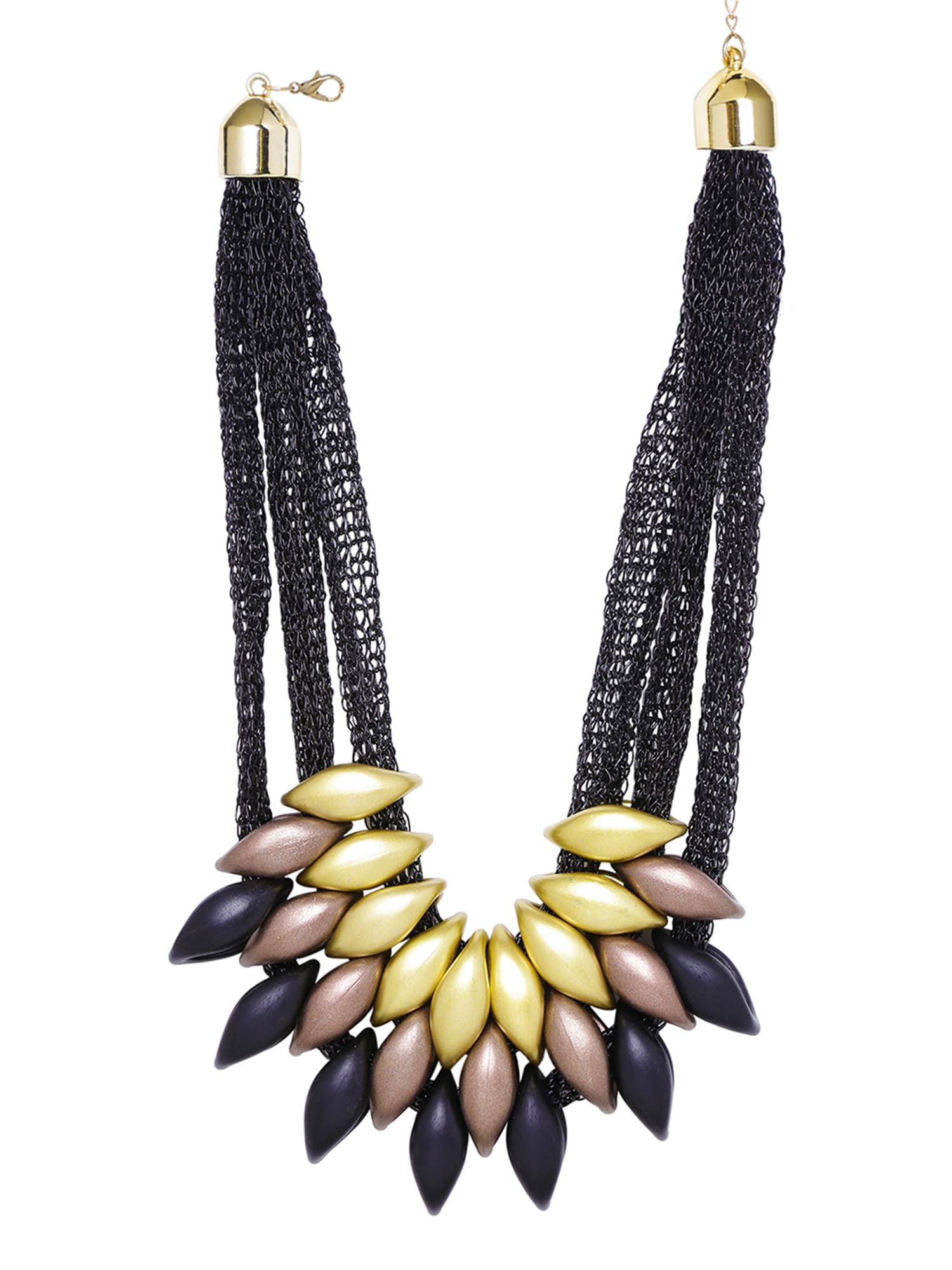 Yellow Chimes Choker Necklace for Women Thick Black Multicolour Leafy Choker Necklace for Women and Girls. (B097TF1SHQ) Amazon Price History, Amazon Price Tracker