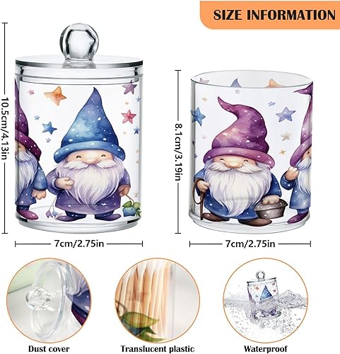 Miniatura 3 de Zhirexin Lindos gnomos de Navidad, 2 tarros herméticos de vidrio transparente, recipiente de almacenamiento de alimentos, puede almacenar dulces,