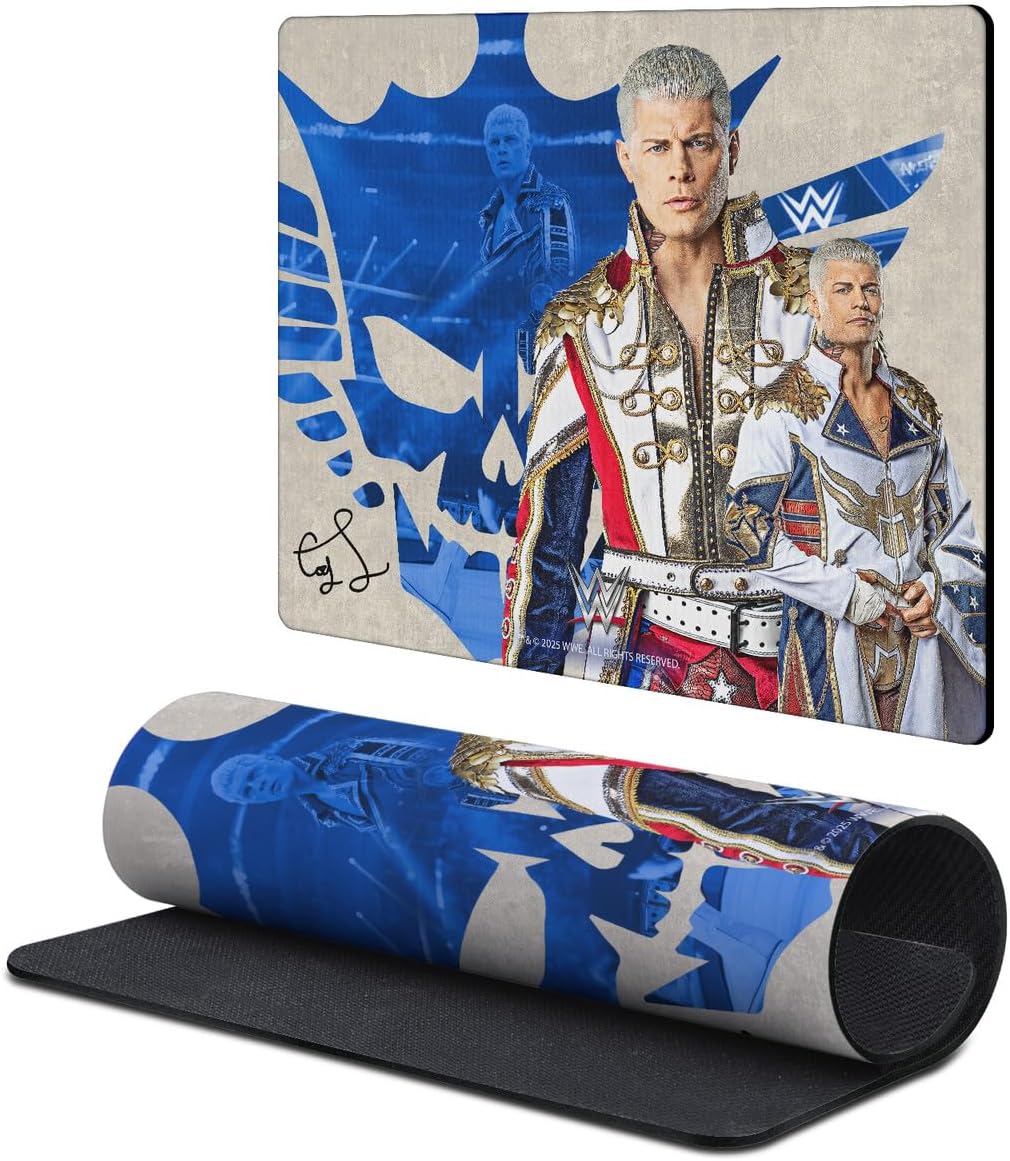 Head Case Designs Officially Licensed WWE Superstar Graphics & Signature Cody Rhodes 9.84 x 11.81 x 0.12 inches (250 x 300 mm) - S Gaming Office Desk PC Keyboard Mouse Mat Pad