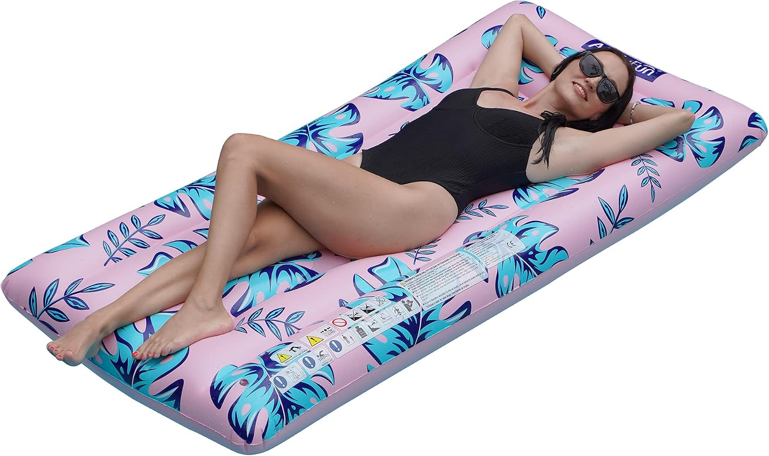 AirMyFun Inflatable Swimming Pool Float, 72 x 31.4 Inch Inflatable Pool Lounger Raft for Adults, Swimming Pool Floating Mat for Summer Parties, AW-60006
