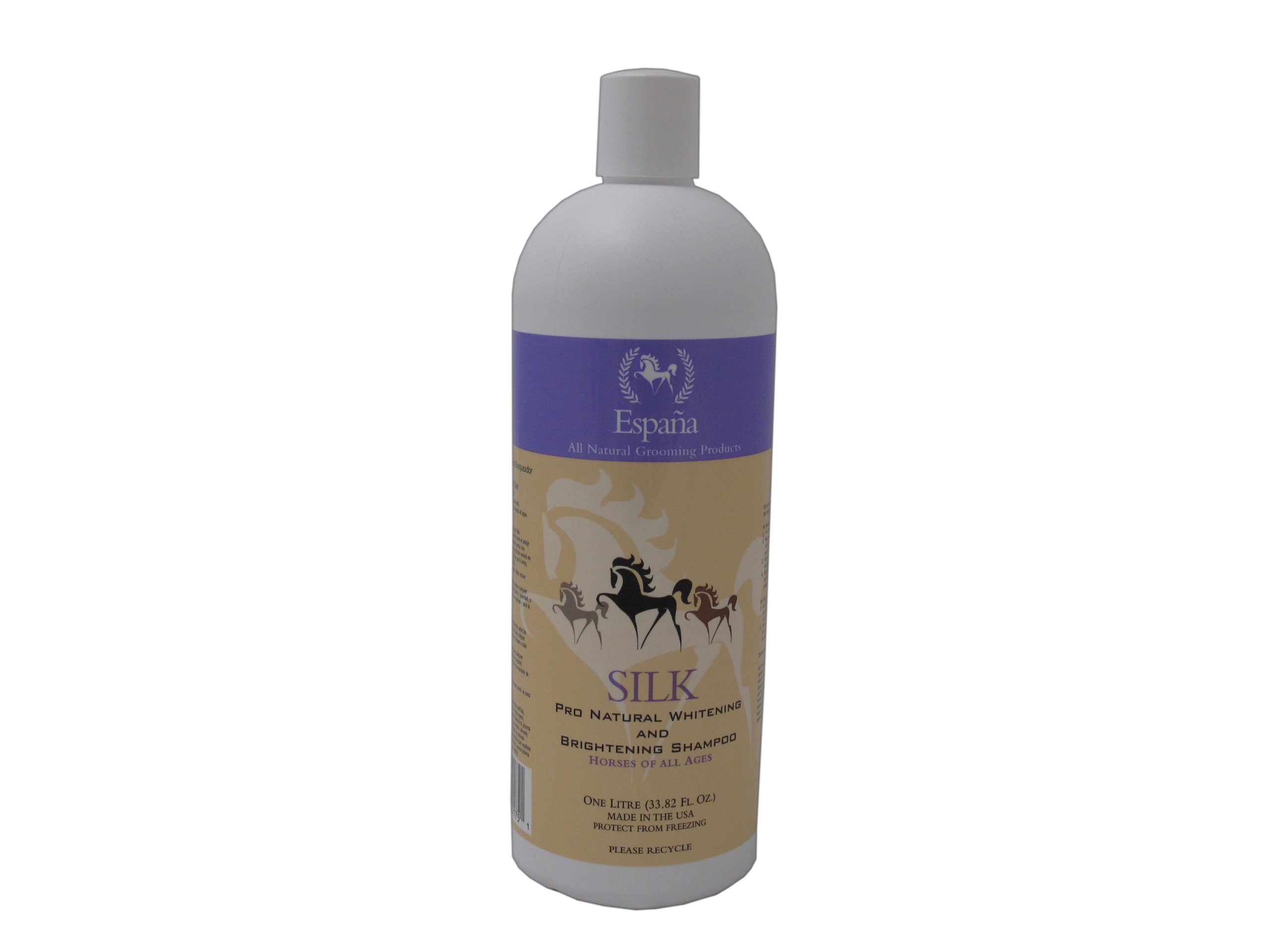 Espana Silk ESP0320E Specially Formulated Silk Pro Whitening and Brightening Shampoo for Horses, 33.82-Ounce