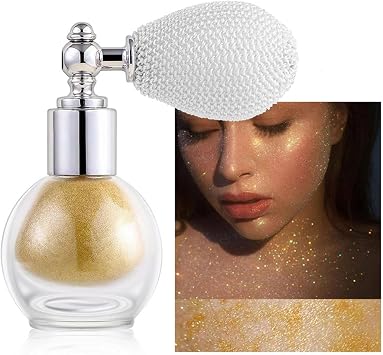 Bottle Glitter Body Powder Spray Highlighter Shining Makeup Face Body Makeup Glitter Powder Spray