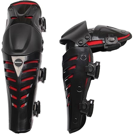 BARHAR 1 Pair of Adults Fashion Knee Shin Armor Protect Guard Pads Accessories with Plastic Cement Hook for Motorcycle Motocross Racing