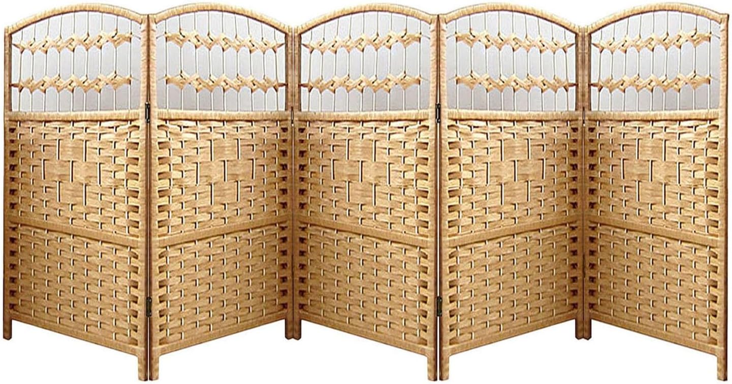 Short Room Divider Short Room Divider,Kindergarten Partition Screen,Freestanding Folding Screen Panel,Movable Protective Separator Partition,for Home Study Office,Brown,5 Pieces