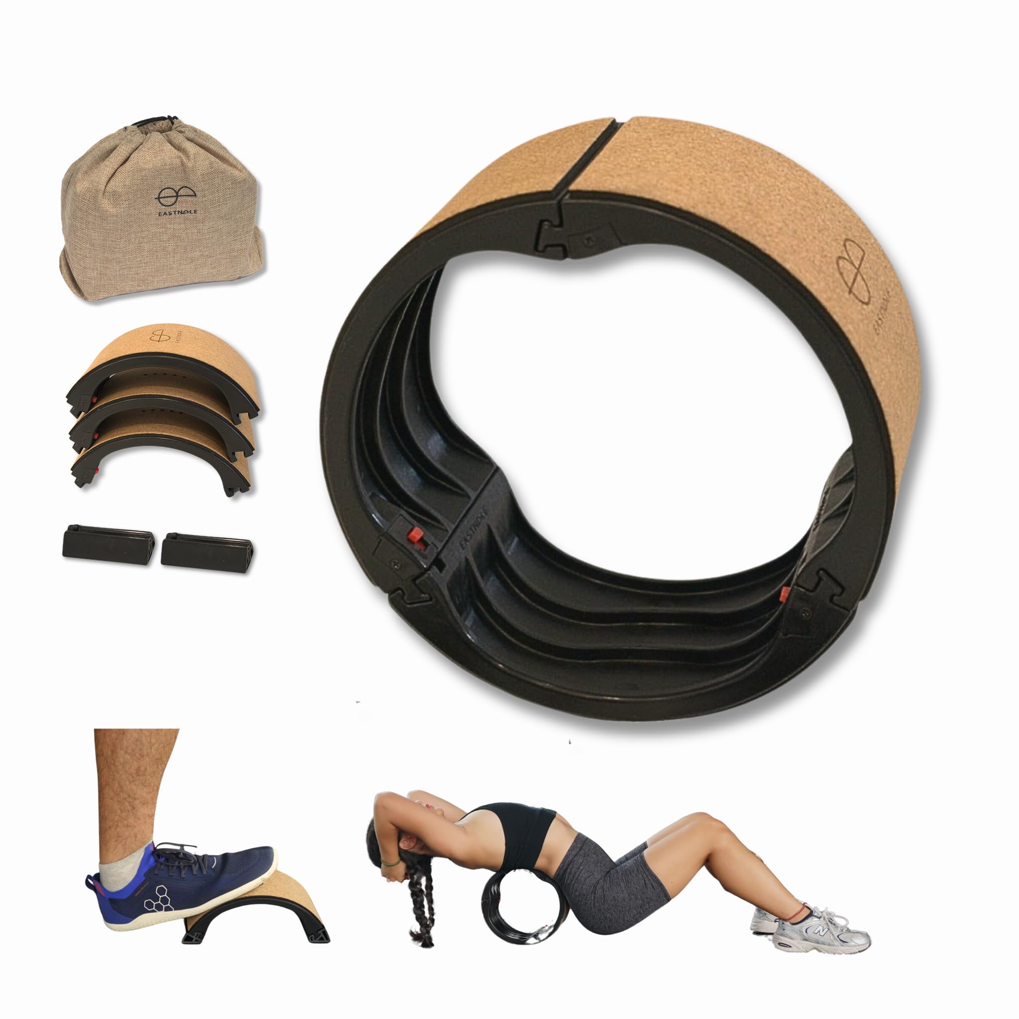 Yoback 3-Piece Stretching Wheel Set | Get Relief for Back, Knee, Achilles Pain, Plantar Fasciitis & Tight Calves | Running & Exercise Recovery Tool