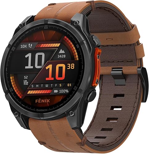 Bracelet en Cuir Garmin Fenix 8 51mm/Fenix 7X/7X Pro/6X/6…