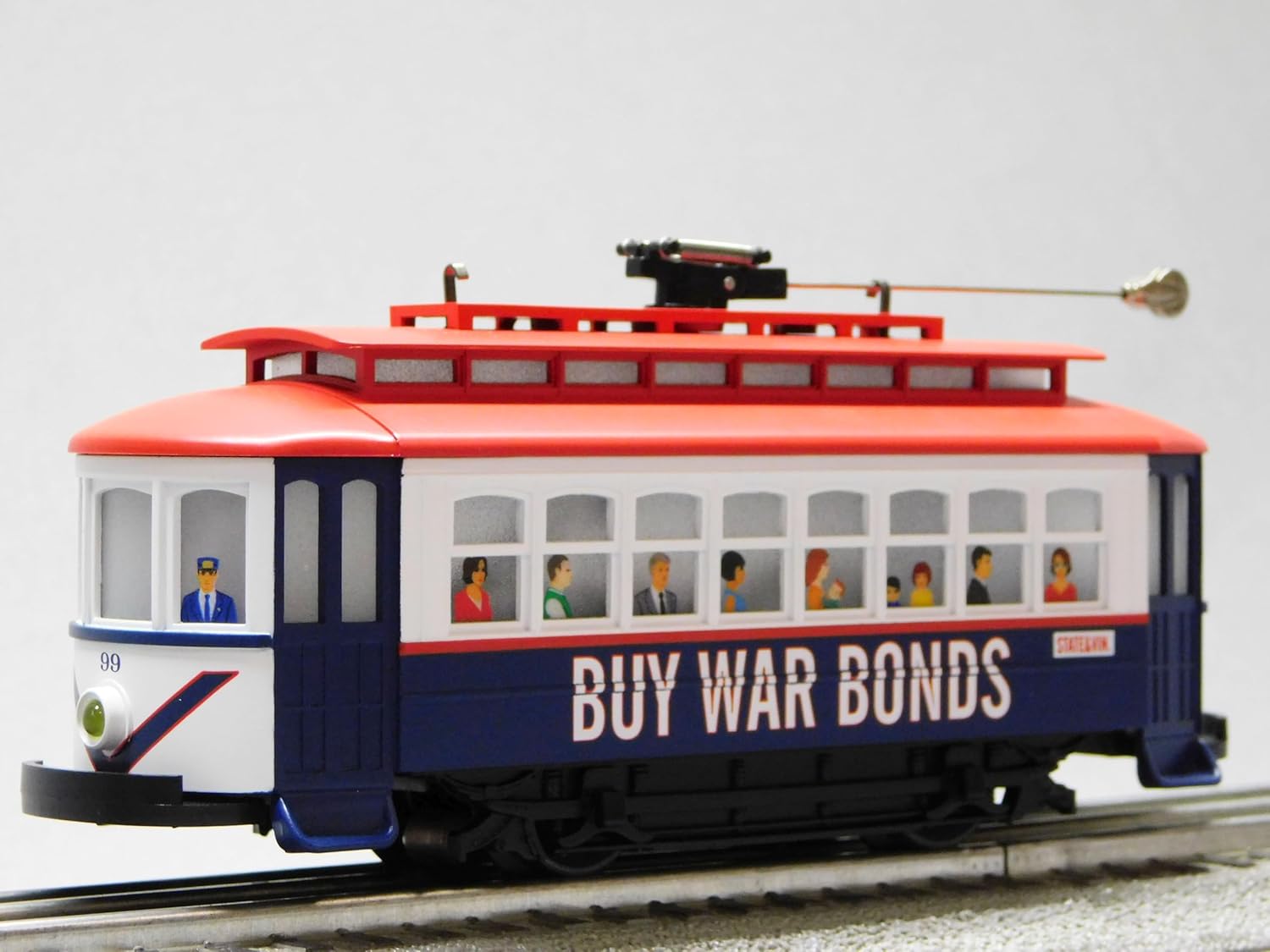 MTH RAILKING WAR Bonds Bump N GO Trolley O Gauge 30-5247