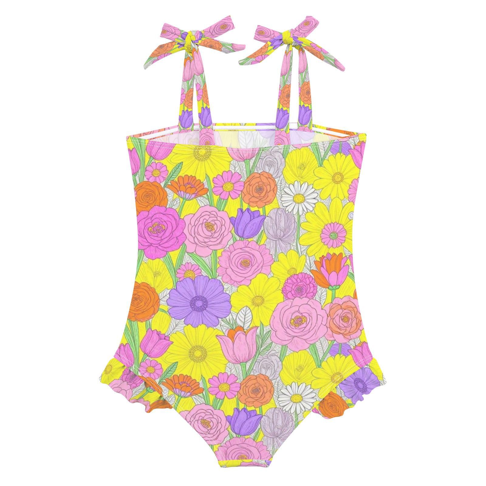 FRODOTGV Costume da bagno intero da ragazza ad asciugatura rapida, costume da bagno estivo da spiaggia per bambine