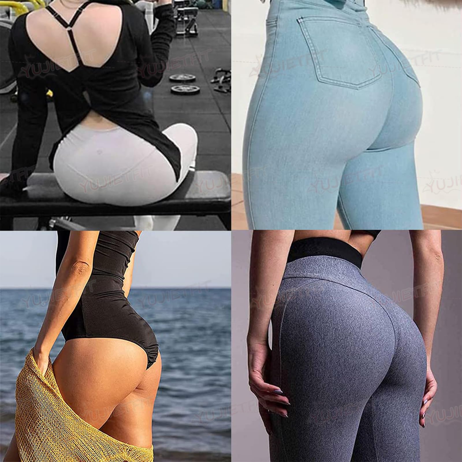 Adima Culotte en Silicone mi-Longue avec Fausse Vagin, Rehausseur de Fesses réaliste pour Sissy, Contrôleur de Hanches, Cosplay et Transgender