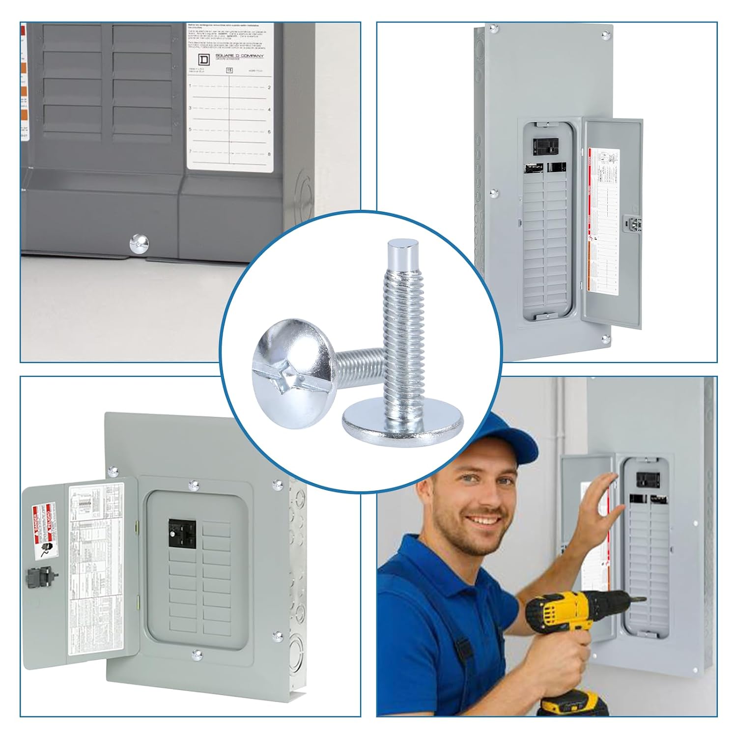 Load Center Cover Screws, Compatible with Square D S106 and Siemens ECTS2