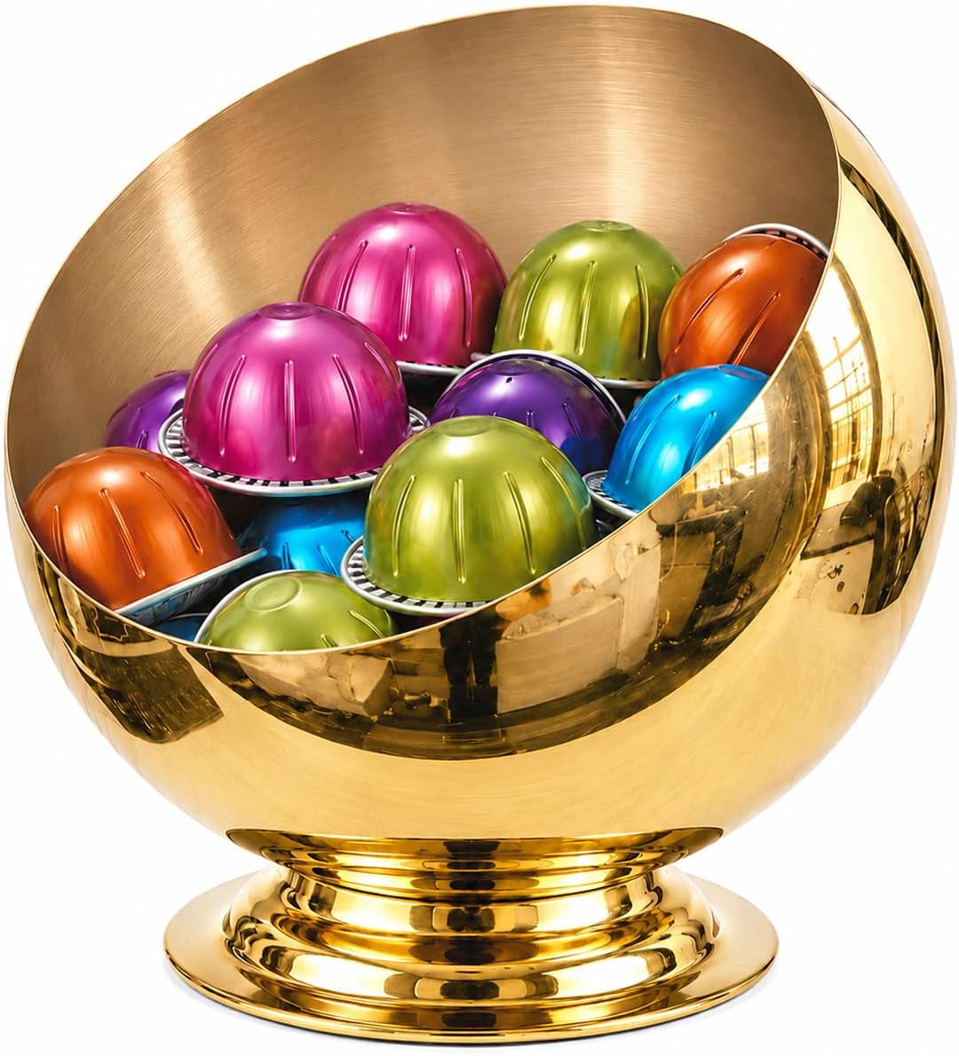 Coffee Pod Holder, Gold Metal Organizer for Countertop