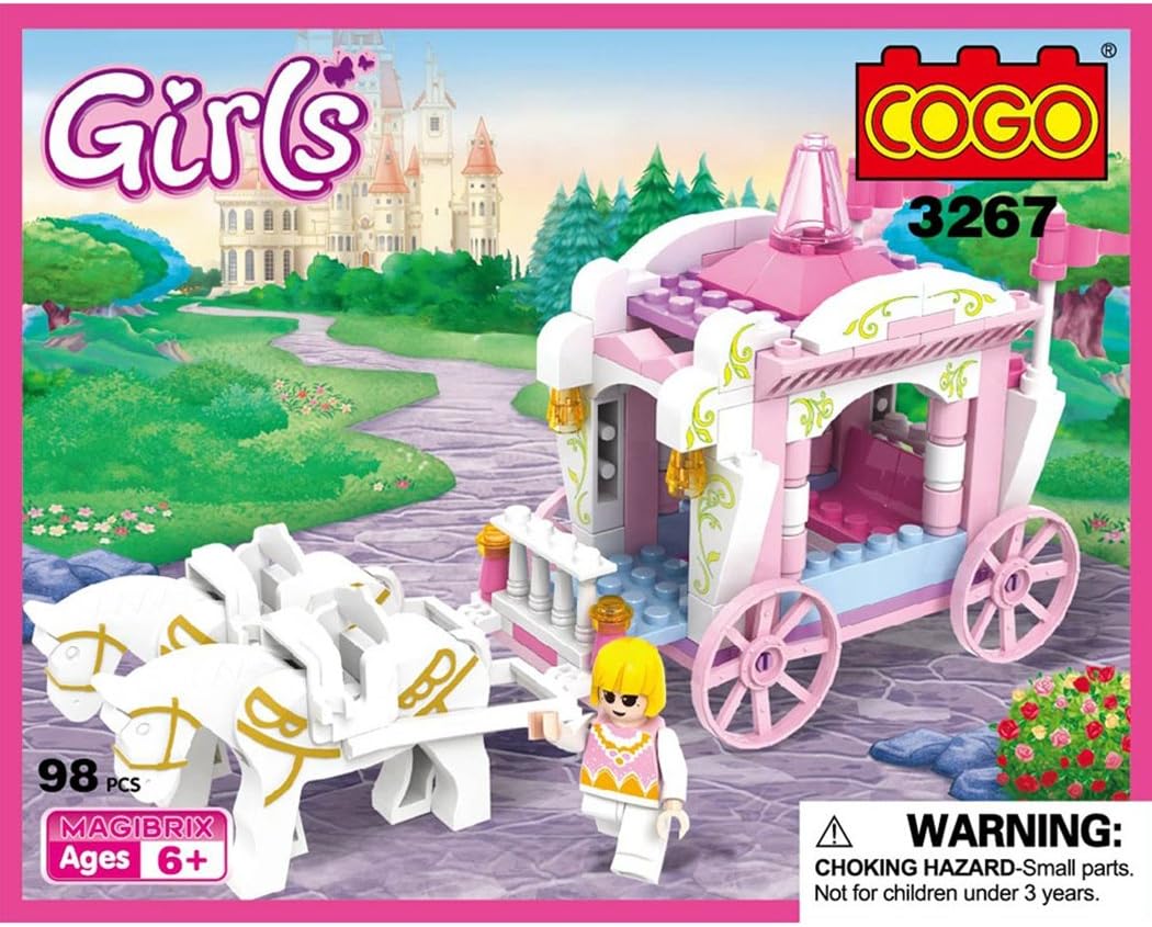 COGO Princess Carriage Building Set box front with details
