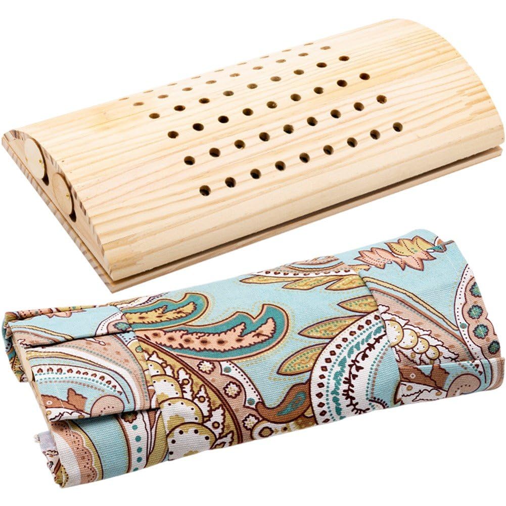 Oreiller de moxibustion en bois contre le mal de cou