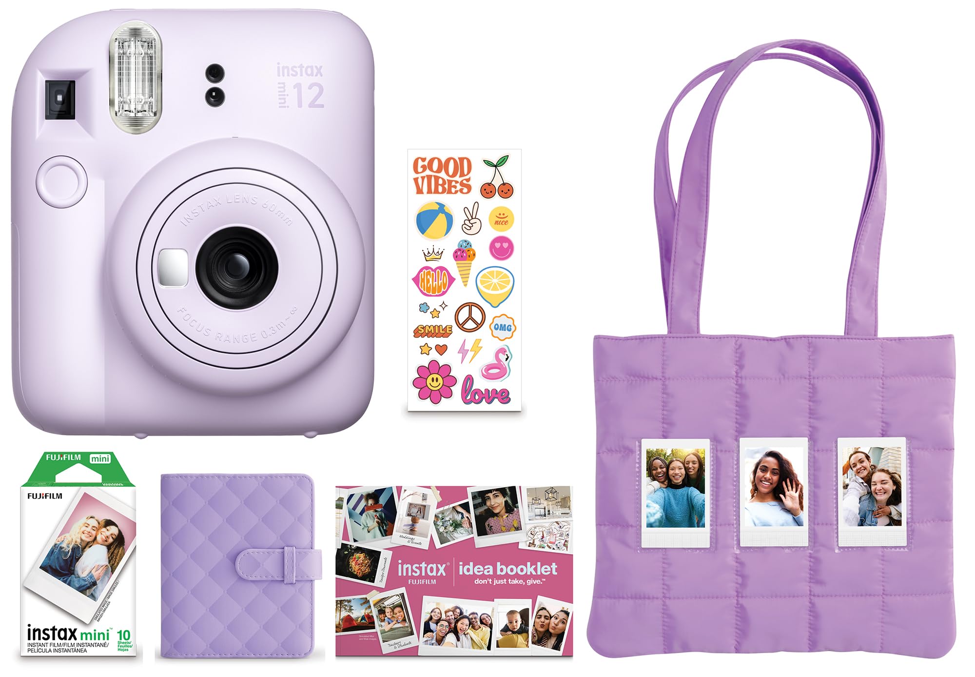FUJIFILM Instax Mini 12 Holiday Bundle 2025 - Lilac Purple