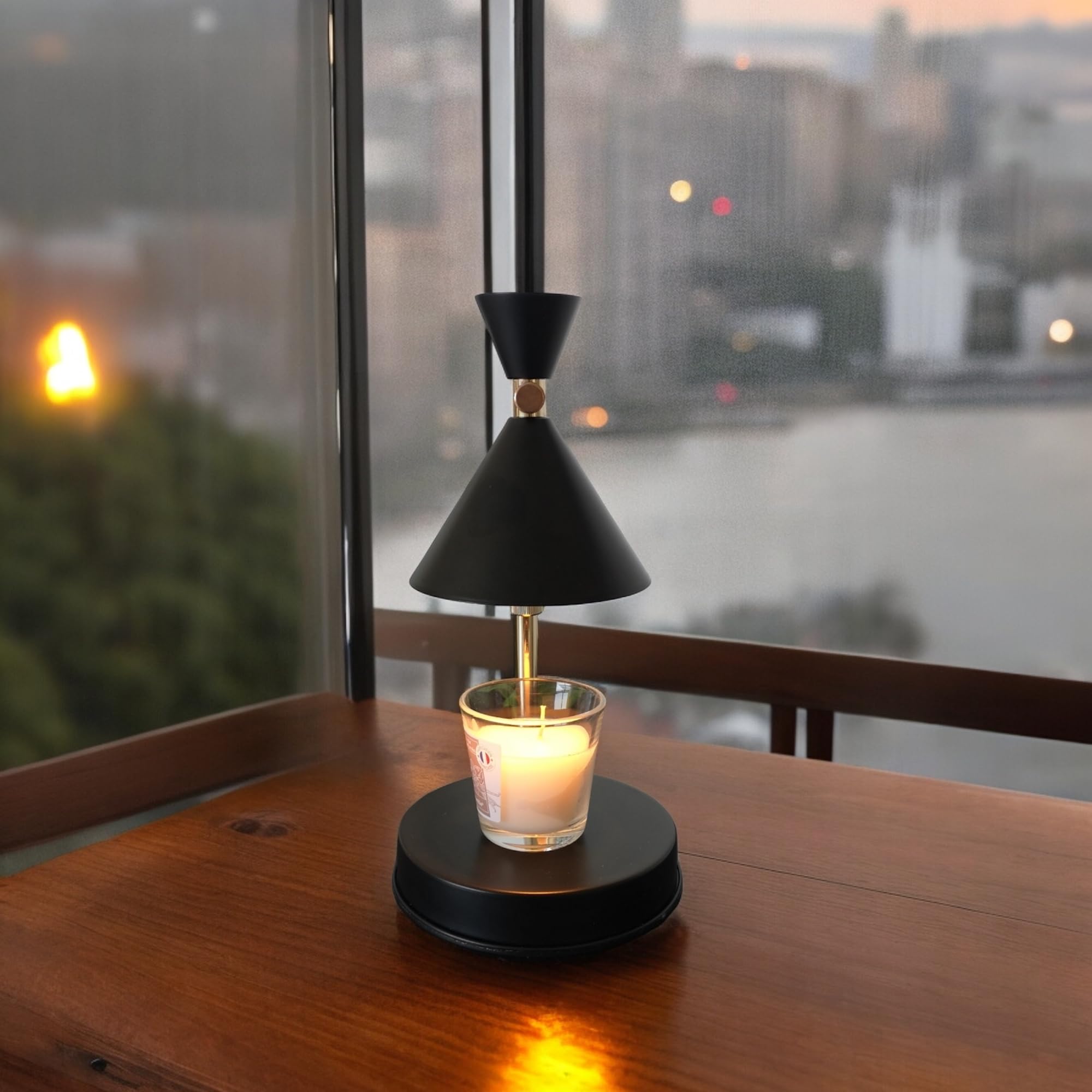 Zen'Arôme Duftkerzenwärmer Candelino - Elektrischer Duftkerzenbrenner - Verbreitet Düfte ohne Flamme oder Rauch - Verlängert die Brenndauer von Kerzen - Integrierter Dimmer - Höhenverstellbar.