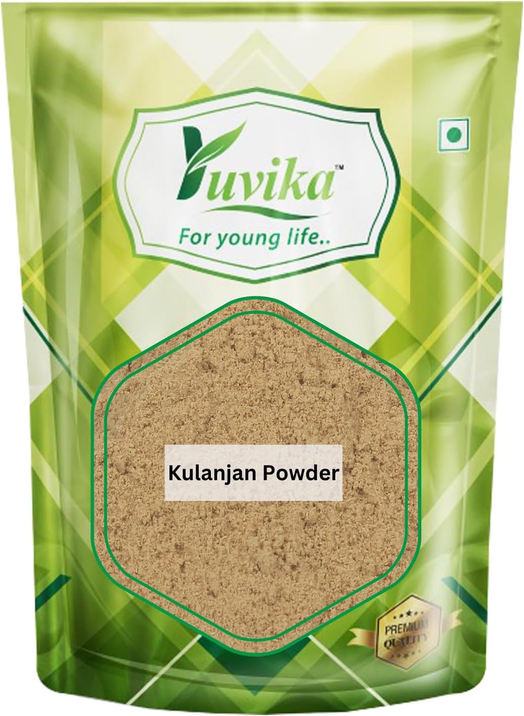Yuvika Kulanjan Powder - Paan Root - Alpinia Galanga Wild - Siamese Ginger - Thai Ginger Powder 100 Grams