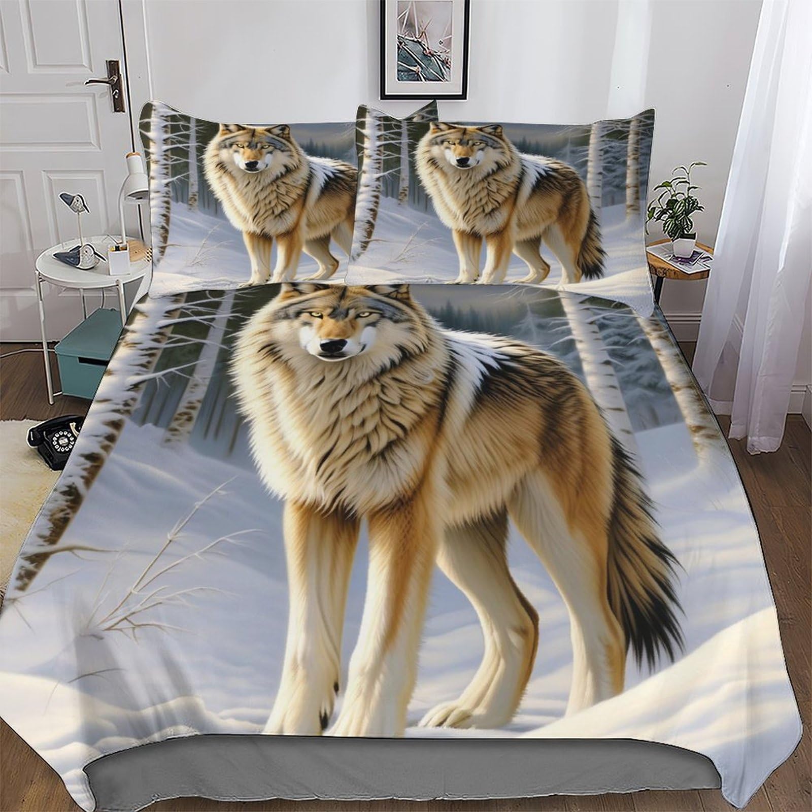 Parure de lit loup 3D idéale pour relooker une chambre d'ado ou adulte