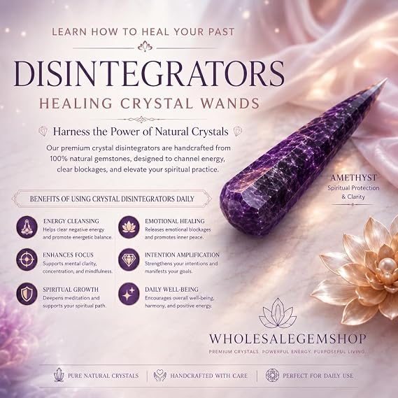 Wholesale Gem Shop Purple Amethyst Disintegrator Pranic Healing