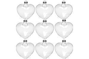Twinkling Fillable Heart-Shaped Glass Ornaments for Festive Cheer