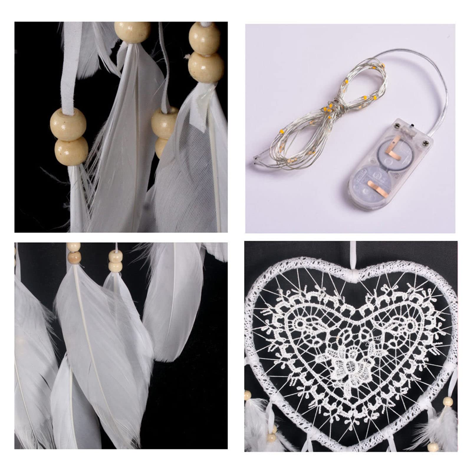 Amazon.co.jp: ドリームキャッチャー、ネイティブアメリカン装飾ハート