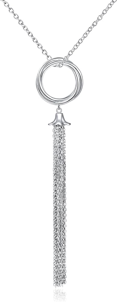 Amazon | s925スターリングシルバーファッションタッセルペンダント