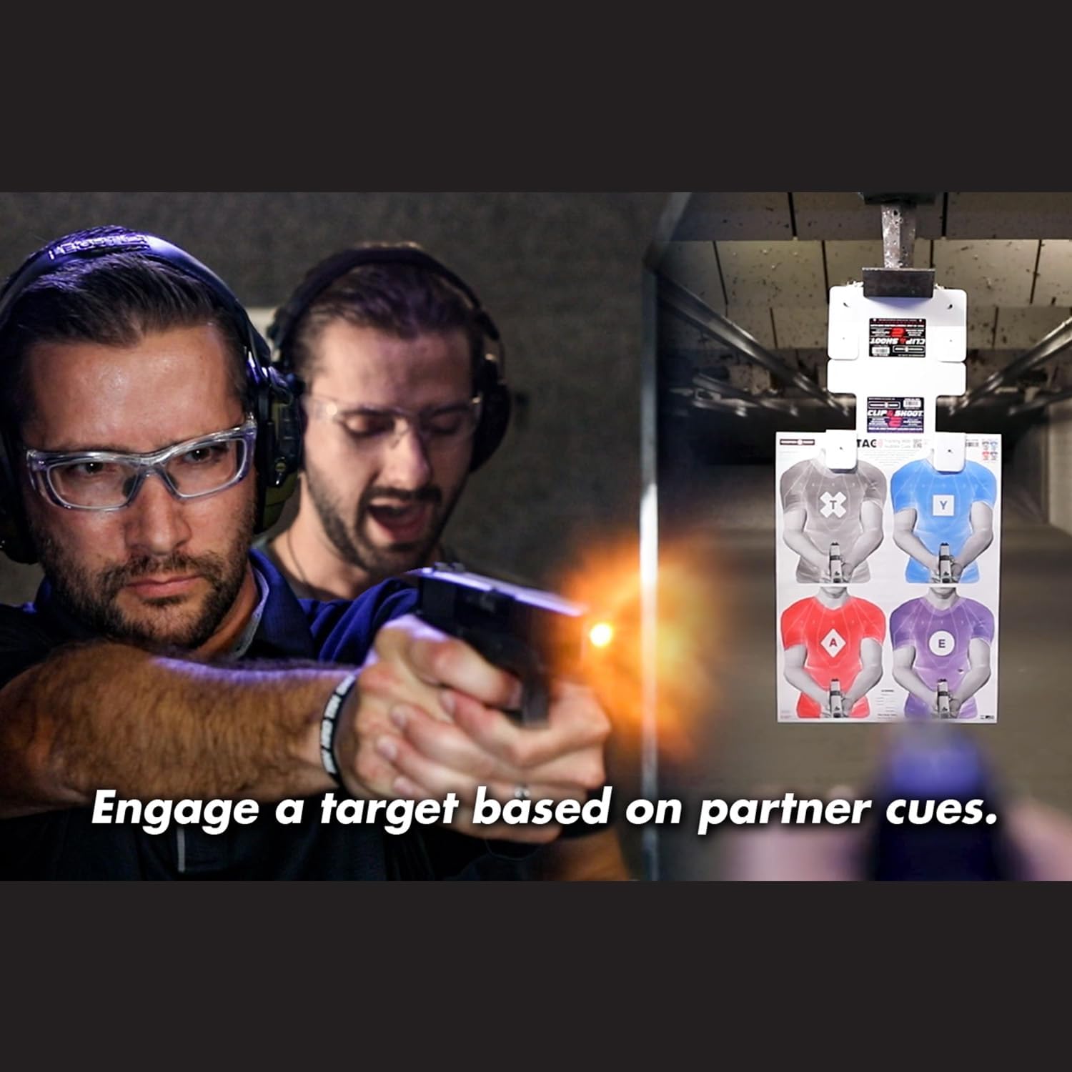 Thompson Target TAC (Training with Audible Cues) 19x25 Inch Paper Silhouette Shooting Competition Handgun Training Game Targets