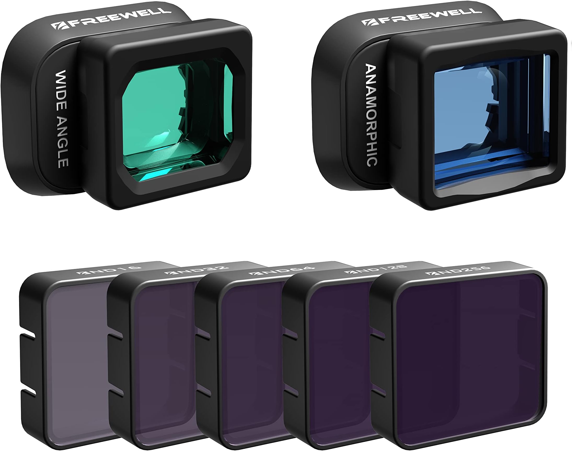 Freewell Advanced Wide Angle & Anamorphic Lens Kit for Mini 4 Pro Drone - Capture Expansive Landscapes & Cinematic Effects