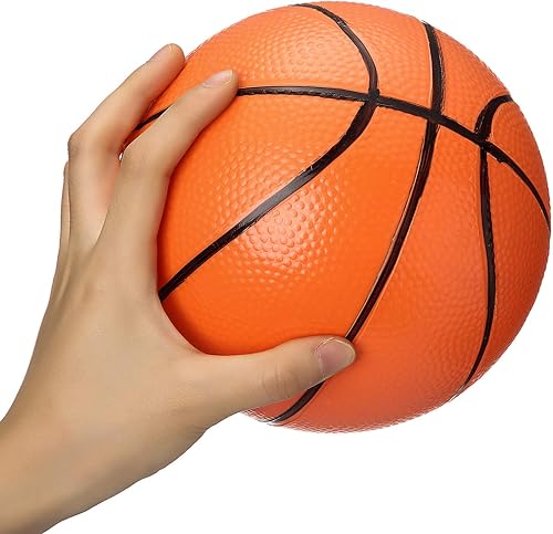 Miniatura 2 de Gejoy Juego de 3 mini pelotas de baloncesto de 7 pulgadas con agujas inflables, pelotas de baloncesto para adultos, deportes en interiores y