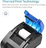 58mm Desktop Receipt Printer USB + BT 203 DPI Direct Thermal Printing Compatible with Linux/Mac/Android/iOS Systems High Speed Printing Support ESC/POS Command for Restaurants