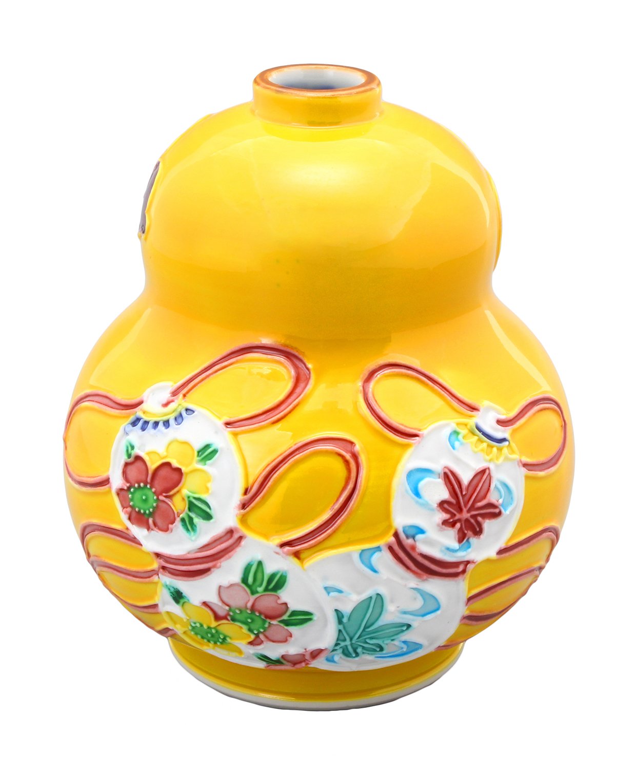 楽焼　清水焼　昇 Amazon｜京焼 清水焼 昇峰窯 徳利 黄交趾六瓢雲錦 G2-2-1｜徳利