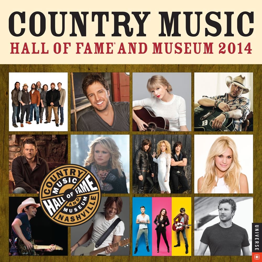 Calendrier 2014 Country Music Hall of Fame déco rétro pour salon de passionné
