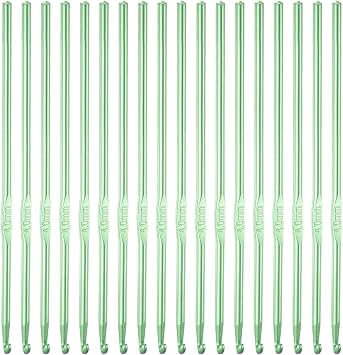 Hordolry 4mm Crochet Hooks Bulk, 18Pcs Aluminum Crochet Needle, Knitting Needles for Craft Yarn Contribute to Beginners