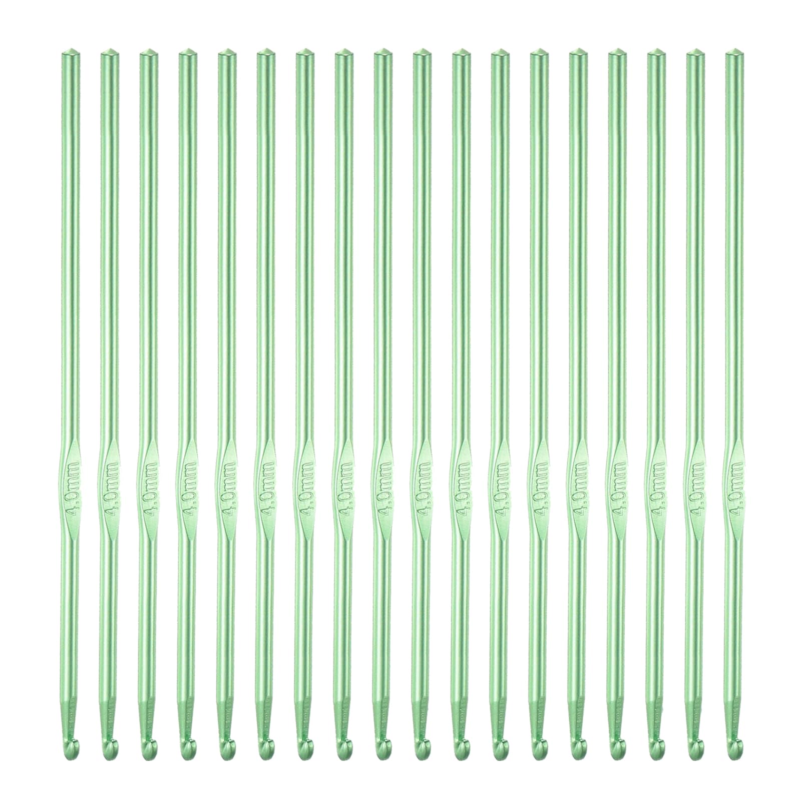 Hordolry Ganchos de ganchillo de 4 mm a granel, 18 agujas de ganchillo de aluminio, agujas de tejer para hilo de manualidades que contribuyen a principiantes