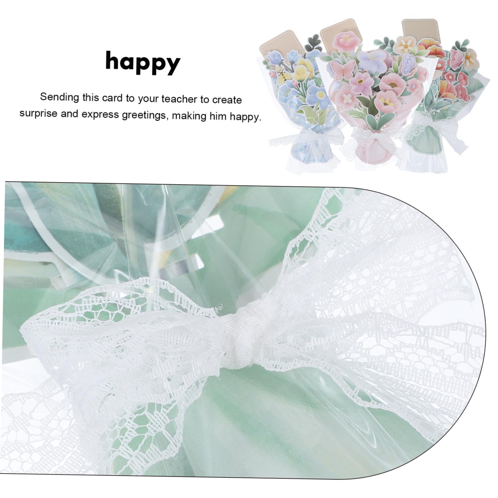 15pièces Cartes De Vœux Pour Enseignants De Cartes Papier Forme De Bouquet Floral Pour Journée Des Enseignants Avec Messages De Bénédiction