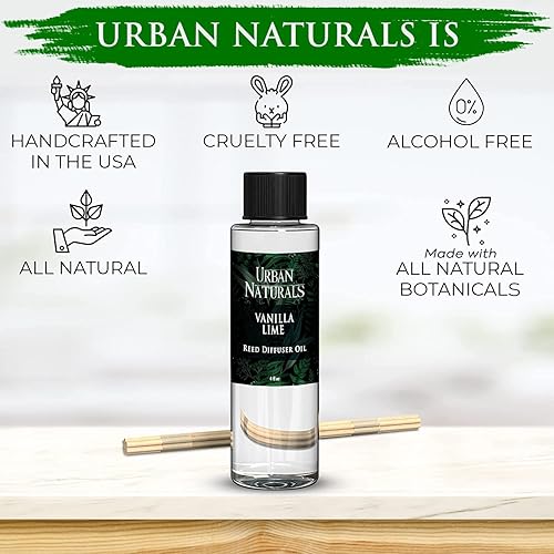 Miniatura 12 de Urban Naturals Reed Diffuser Oil Refill Ocean Mist Sea Salt with Salt Spray, Violet Leaf, Sea Grass, Driftwood 8 oz + Free Reed Sticks, Made in The