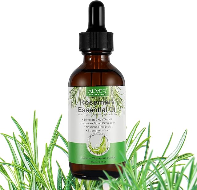 Rosemary Oil for Hair Growth, (2.02 Fl Oz) Organic Rosemary Essential Oil,100% Pure & Natural, Nourishment Scalp, Stimulates Hair Growth, Rid of Dry Scalp, Improves Blood Circulation for Men and Women
