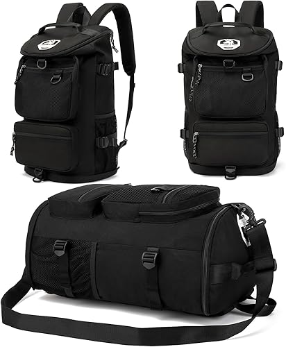 Mochila de lona de gimnasio de color sólido, bolsa de lucha libre, con compartimento para zapatos, 4 tipos de método de espalda, impermeable,