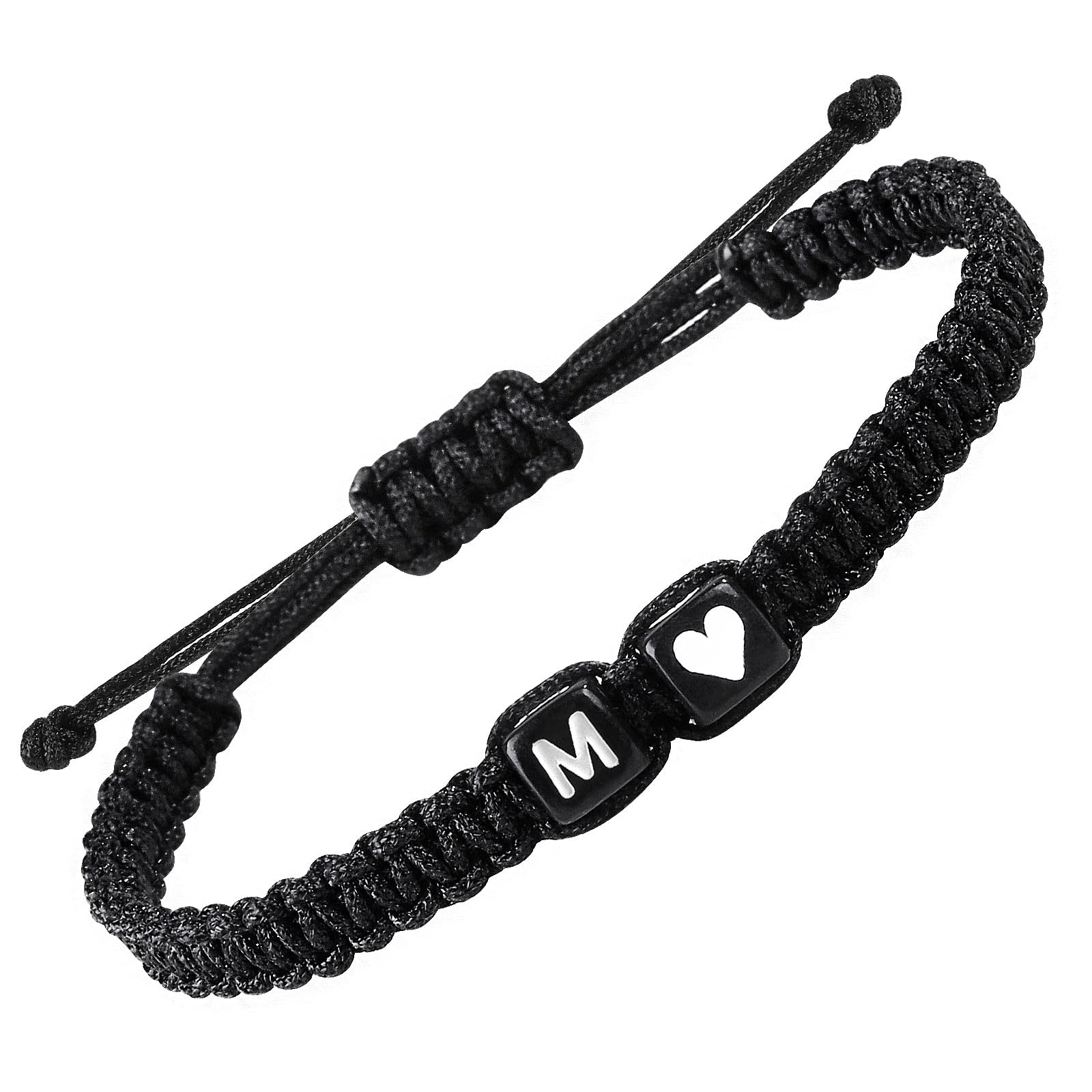 Father's Day Gifts Matching Couple Bracelets Letter Initial Bracelet for Men Women Cute Anniversary Gifts Mother Father Son Daughter Him Her Boyfriend Girlfriend Friendship Bestfriend