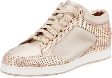 Jimmy Choo Miami Metallic Leather/Satin Sneakers