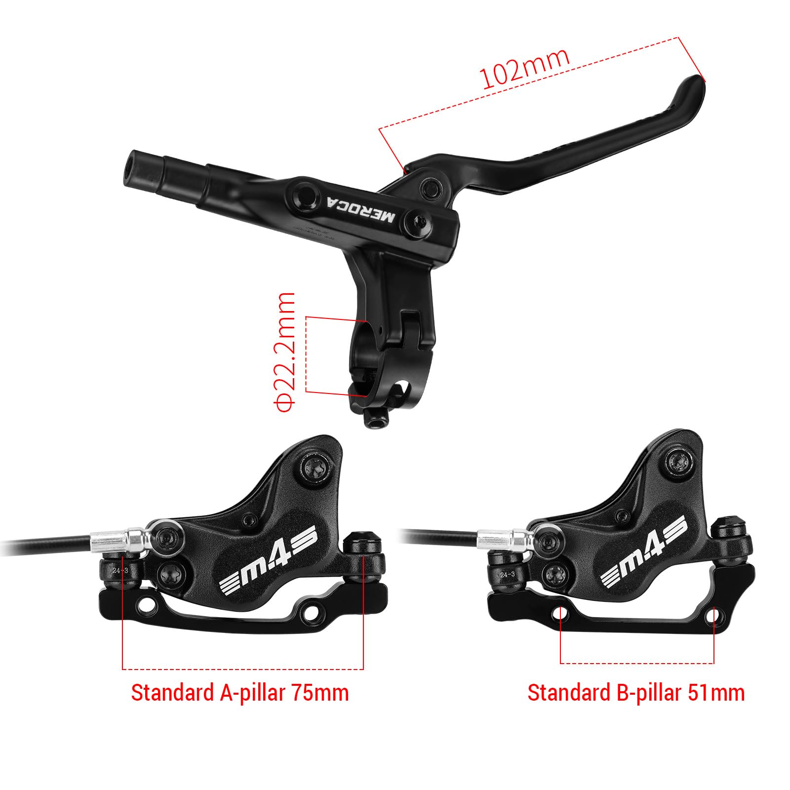 Amazon | MTB 油圧ディスクブレーキ 4ピストン マウンテンバイク