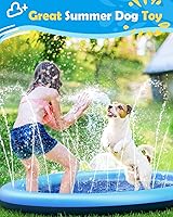 Vista 7 de Peteast Alfombrilla de salpicaduras para perros y niños – Piscina antideslizante para perros grandes, 0.023 in de grosor, duradera alfombra de juego