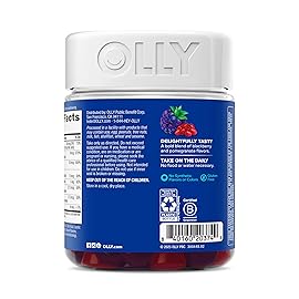 OLLY Men\'s Multi Gummies, Supports Overall Wellness,* Vitamins A, C, D, E, Bs & Zinc, BlackBerry Blitz Flavored, 65 Day Supply - 130 Count