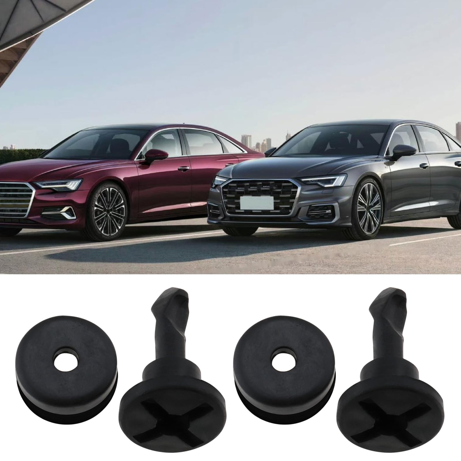 EMSea 30 zestawów kołków mocujących pokrywy silnika N90801101 klips mocujący osłona łuku koła kompatybilny z VW Seat Skoda i kompatybilny z Audi