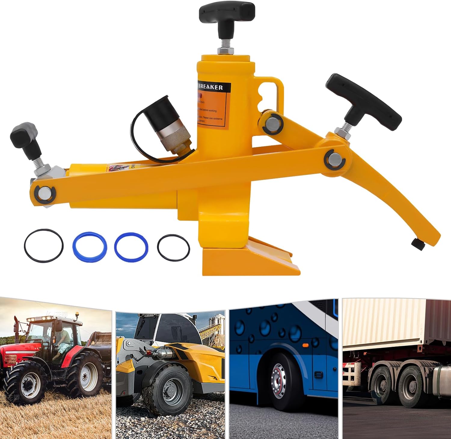 700bar Tire Bead Breaker for Tractors & Trucks - 10000 Psi Air Hydraulic Tire Changer Tool, Portable Tire Repair for Garden Equipment & Combine Harvesters