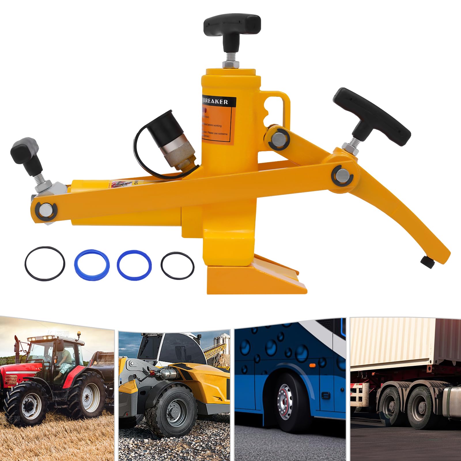 WsrrLun Bead Breaker 10000 PSI Air Hydraulic Bead Breaker Portable Tire Tool 13.8T Heavy Duty Hydraulic Bead Breaker Tire Changer for Tractor Truck Skidder Tires with Wheel Still